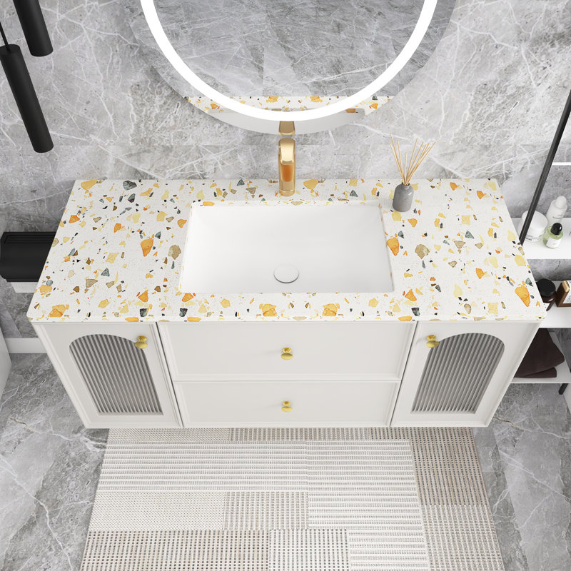 Elegant Terrazzo Bathroom Vanity Top for Modern Luxury Bathrooms